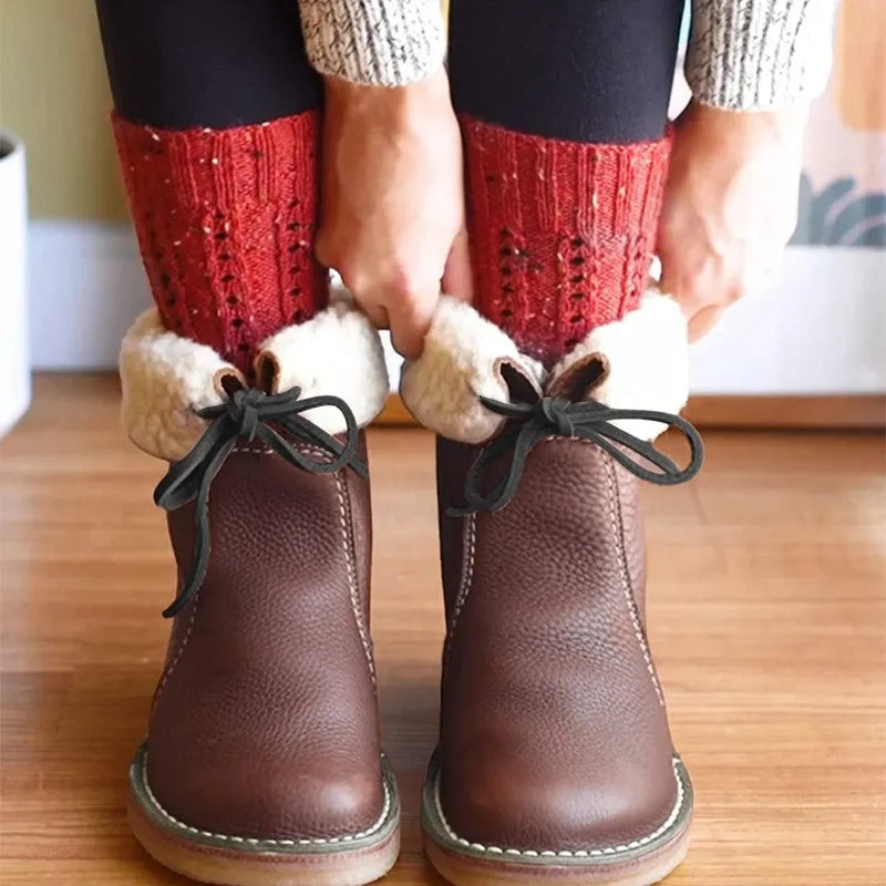 Marina | Bottes en cuir avec doublure en laine