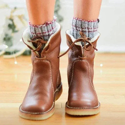 Marina | Bottes en cuir avec doublure en laine